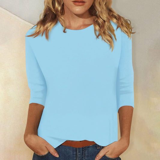 Women's Top Round Neck 34 Sleeves