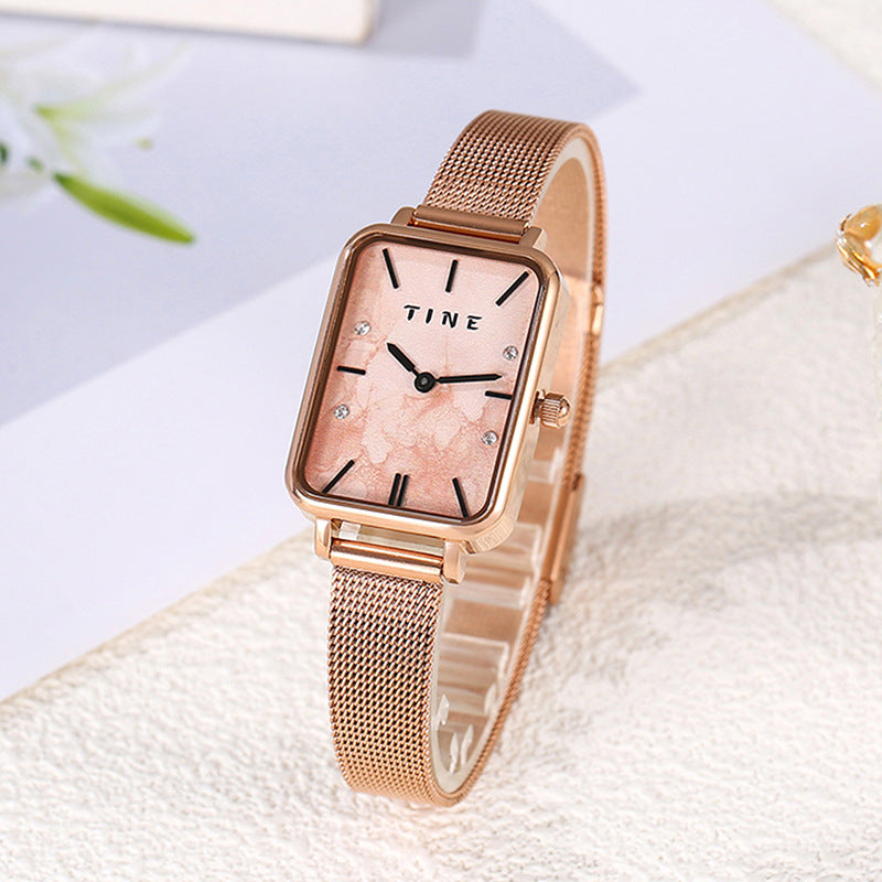 High-Grade Square Ins Style Student Steel Belt Watch Simple Temperament Quartz