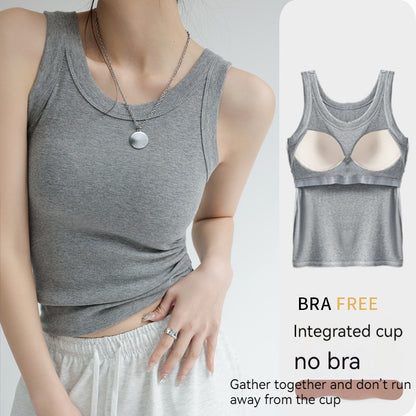 Women's Underwear Strap With Chest Pad Outerwear Cover Supernumerary Breast Top