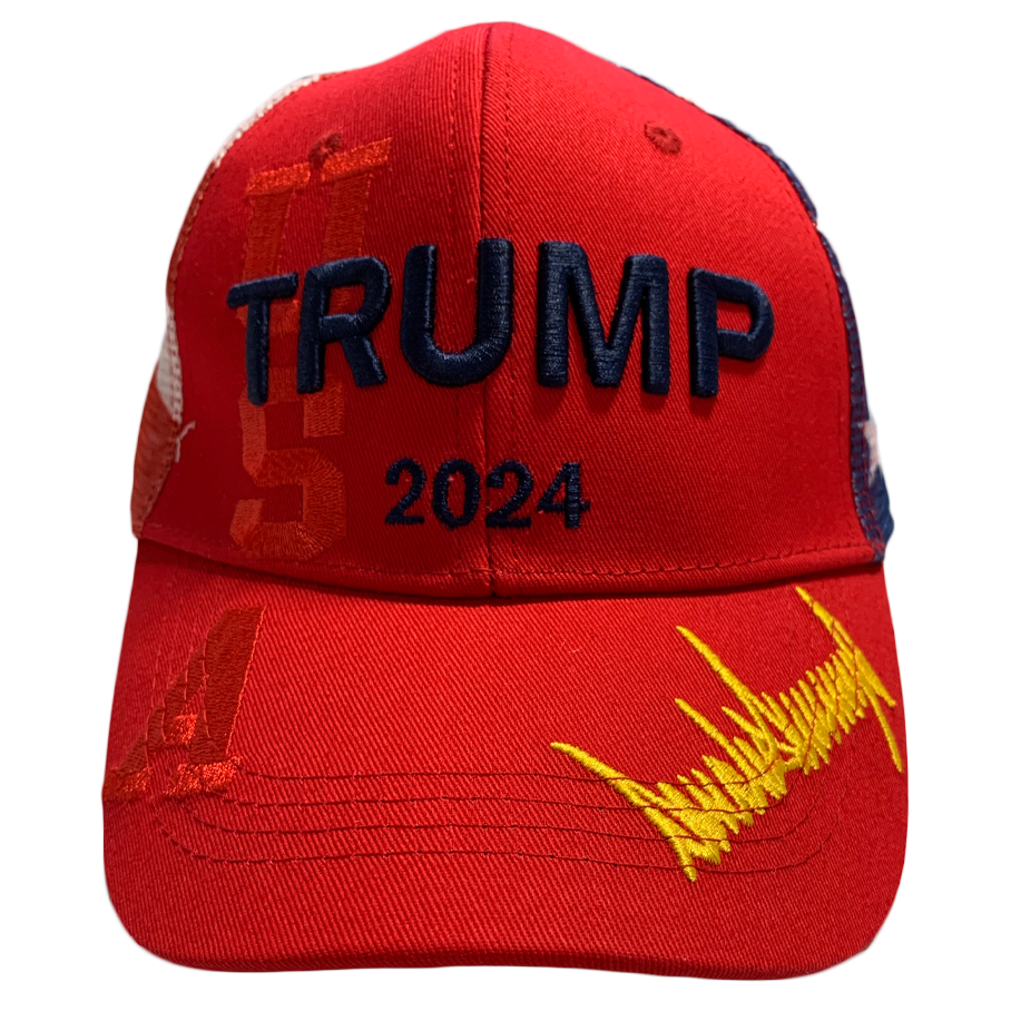 I Love My Freedom - Red TRUMP 2024 Signature Hat - 7049