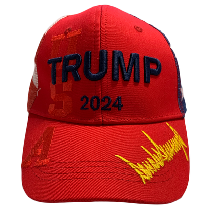 I Love My Freedom - Red TRUMP 2024 Signature Hat - 7049