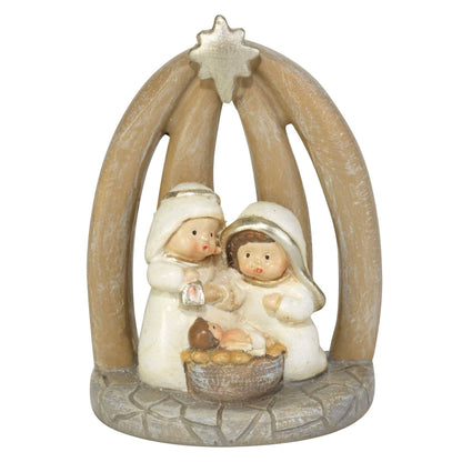 Dicksons - 1 PIECE HOLY FAMILY IN CRECHE 3"H