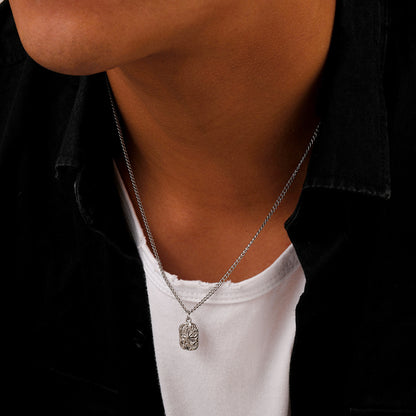 Fashion Simple Pendant Trendy Men's Clavicle Chain Personality Hip Hop Style Stainless Steel Necklace