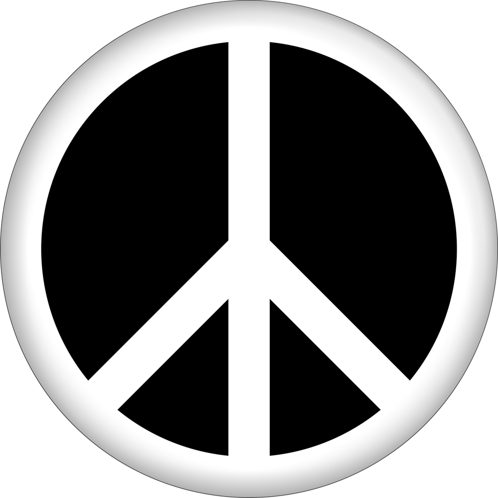 Square Deal Recordings & Supplies - Magnet - Peace Sign - 8 Color Options: Pride Rainbow / Black