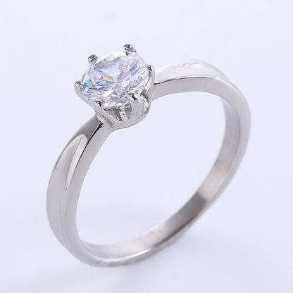 Simple Stainless Steel Shiny Ring Fashion Temperament