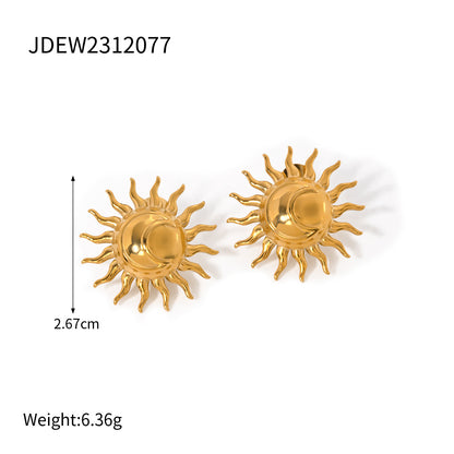 18K Gold Stainless Steel Eight Awn Star Ear Clip