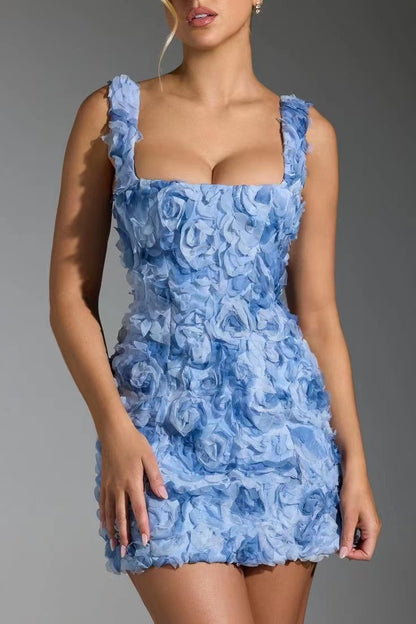 Women's Three-dimensional Flower Sling Dress