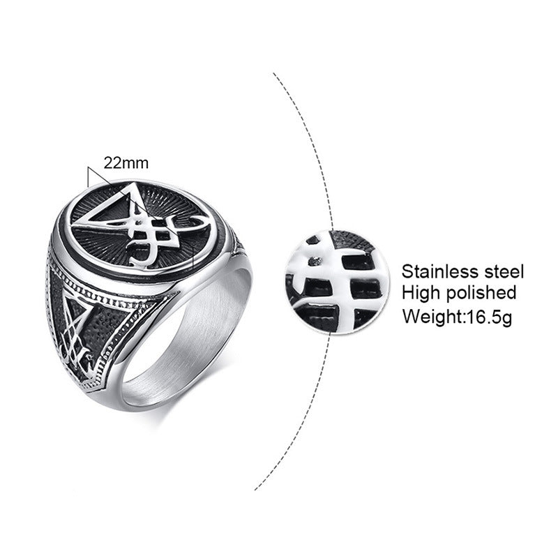 Men's Steel Titanium Steel Ring