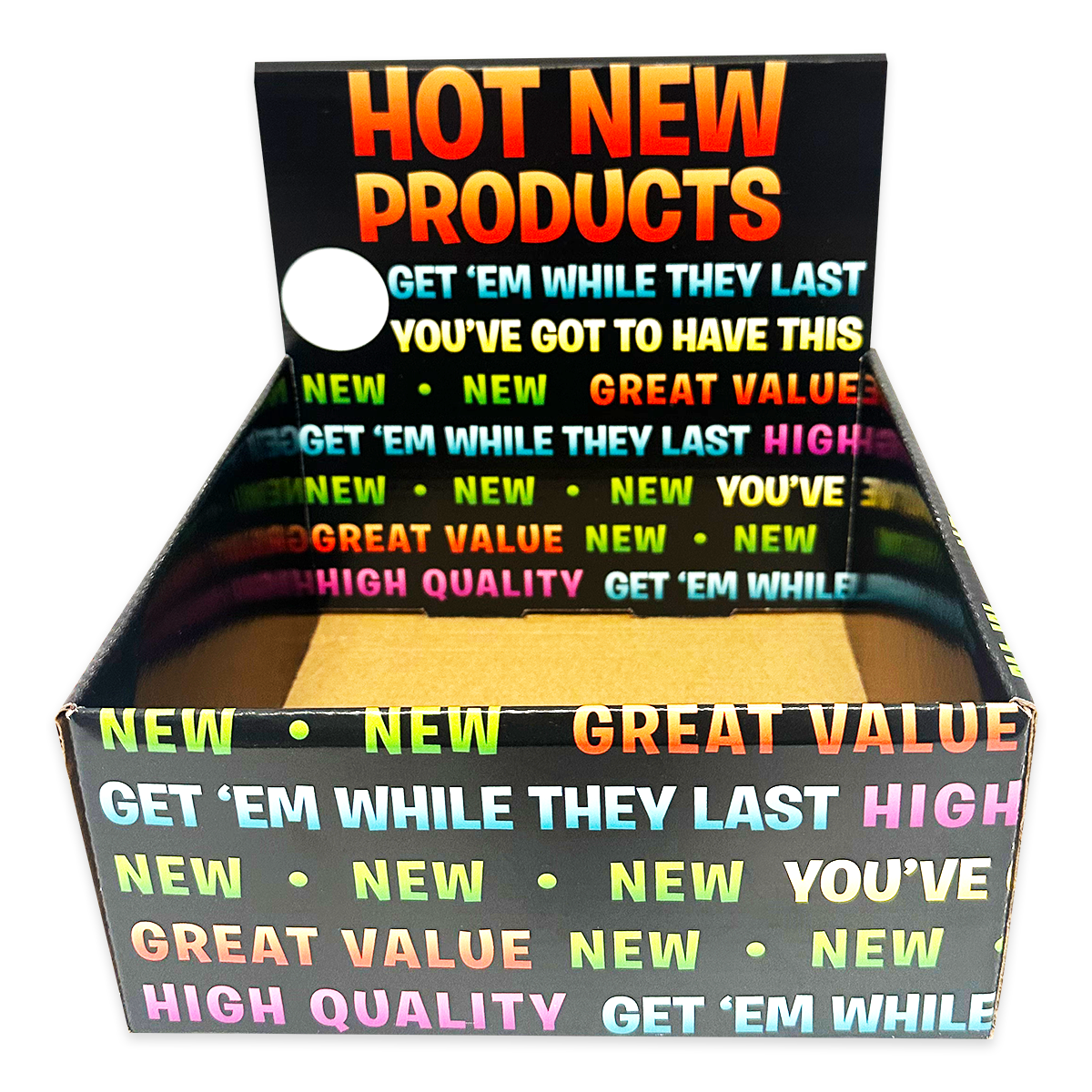 Novelty Brands - Hot New Products Corrugated Shelf Display Only