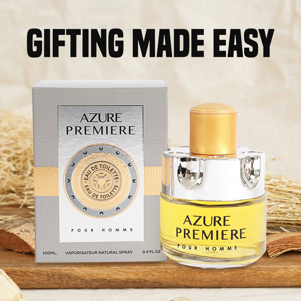 MYS Wholesale Inc - Azure Premiere Spray Cologne Eau De Toilette for Men