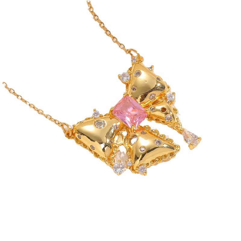 Shell Zircon Butterfly Luxury Pendant Ins Style Niche