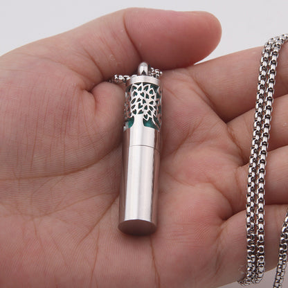 Men's Titanium Steel Simple Perfume Necklace