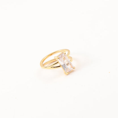 Women's Fashion Long Zircon Ring