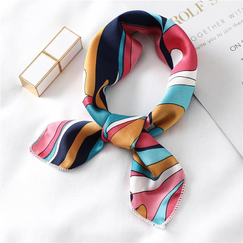 Female Ornament Satin Fashion Scarf