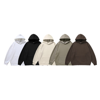 Velvet Padded Hooded Sweatshirt Men And Women Loose Shoulder