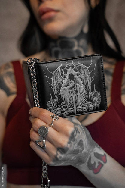 vampirefreaks - Angel of Death Bifold Wallet w/ Chain