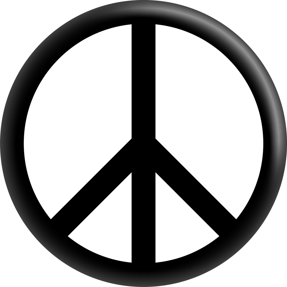 Square Deal Recordings & Supplies - Magnet - Peace Sign - 8 Color Options: Tie Dye Swirl / Black