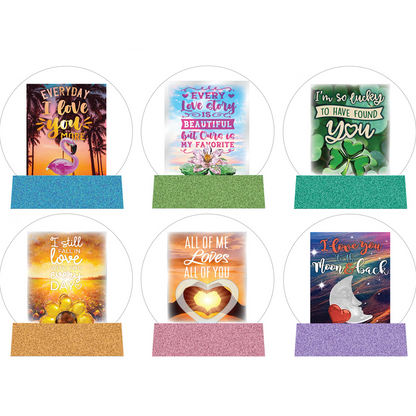 Novelty Closeout - Love Never Fails Light Up Glass Globe Keepsake- 6/Pack: CLOSEOUT PRICE