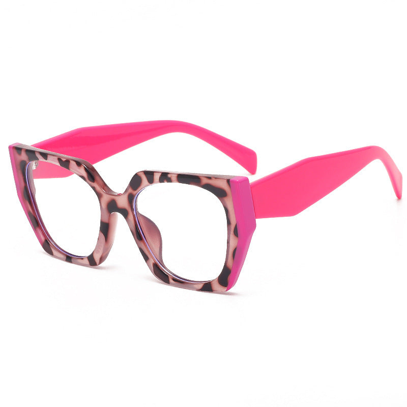 Women's Fashion Anti-blue Light Contrast Color Rectangular Frame Glasses