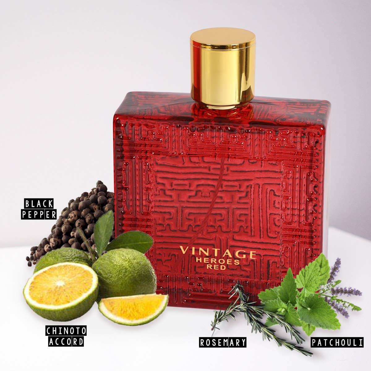 MYS Wholesale Inc - Vintage Heroes Red Spray Cologne Eau De Parfum For Men