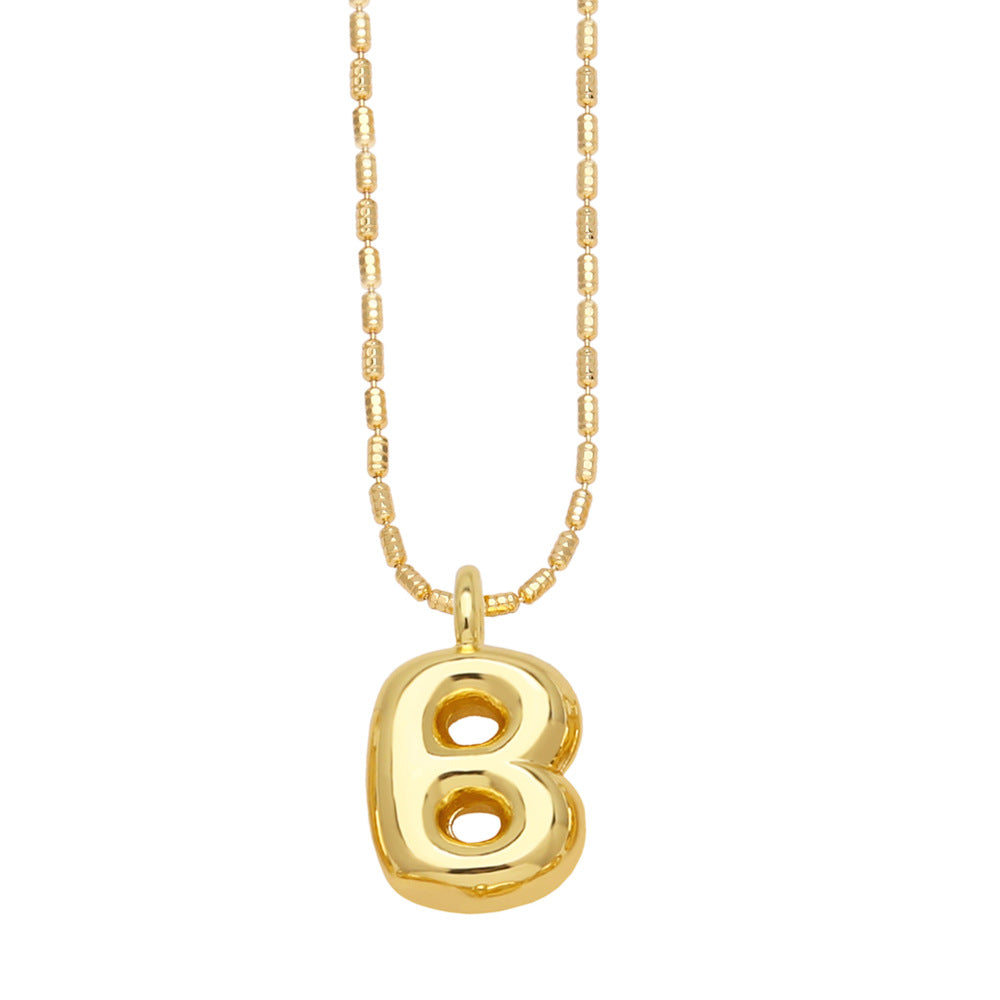 Ornament 26 English Letters Pendant Necklace Minority All-match Gold Plated Hip Hop Clavicle Chain