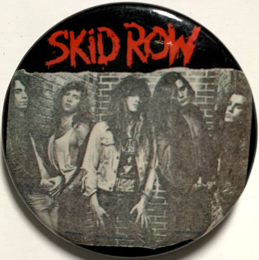 1989 Licensed Skid Row Pinback Button from "Button-Up"