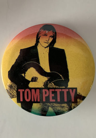 1989 Licensed Tom Petty Pinback Button from "Button-Up" With Picture of Tom Petty