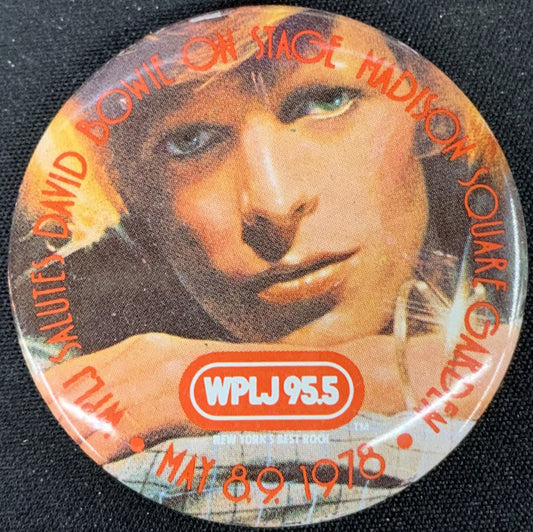 1978 David Bowie Pinback Button from the May 1978 Concert at Madison Square Gardens