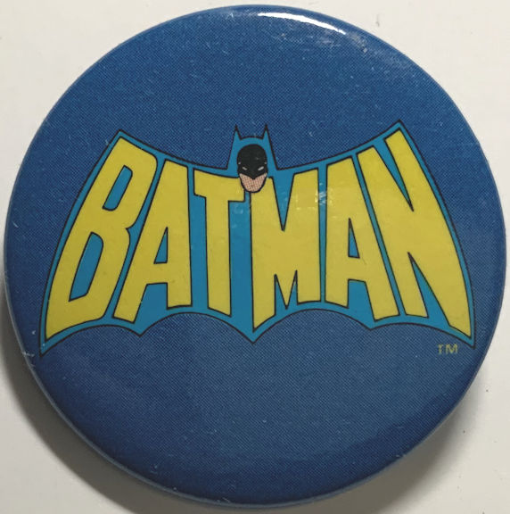 Rare Licensed Batman Wings with Head Pinback - Licensed DC Comics