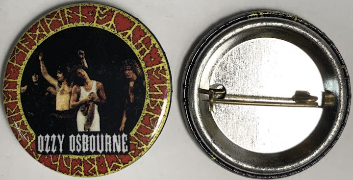 1983 Ozzy Osbourne Licensed Pinback Button from "Button-Up"