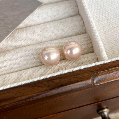 Simple And Light Luxury Fashion Champagne Pearl Earrings