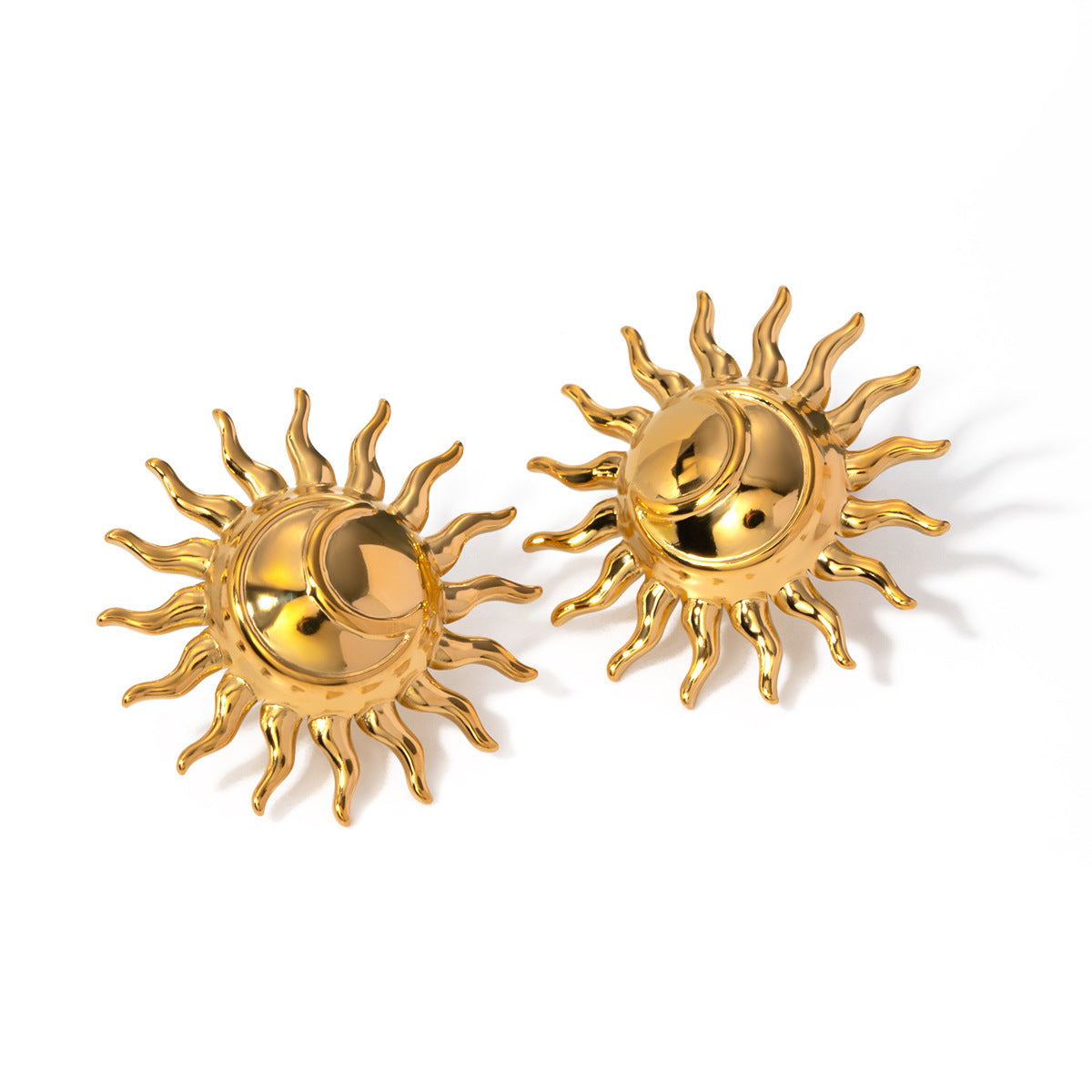 18K Gold Stainless Steel Eight Awn Star Ear Clip