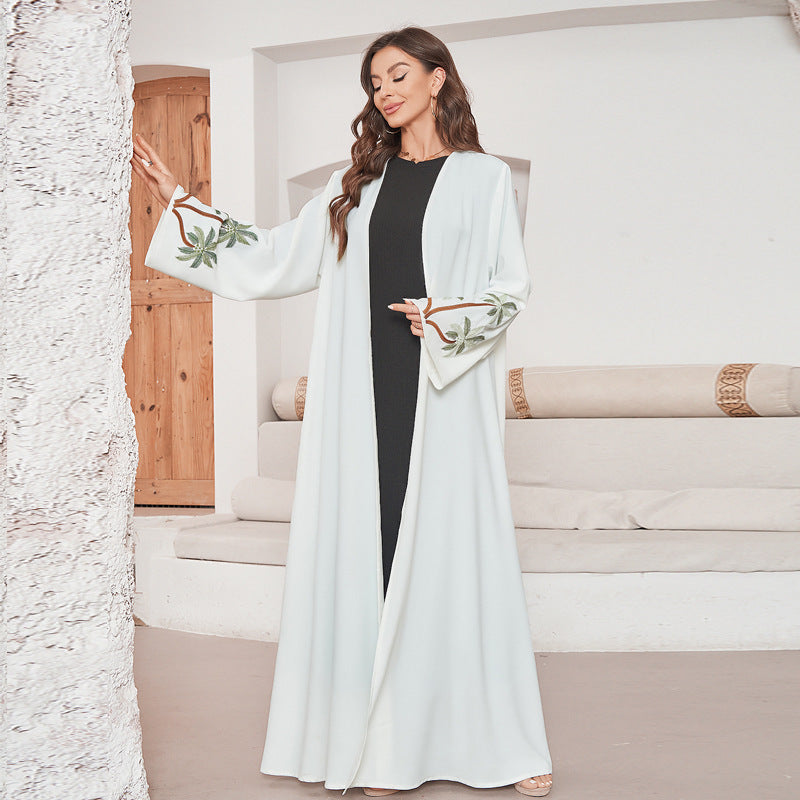 Women's Long-sleeved Cardigan Embroidered Dress