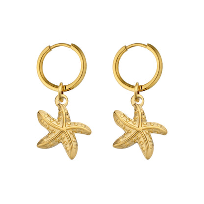 Sun Queen Conch Crab Pincer Earrings