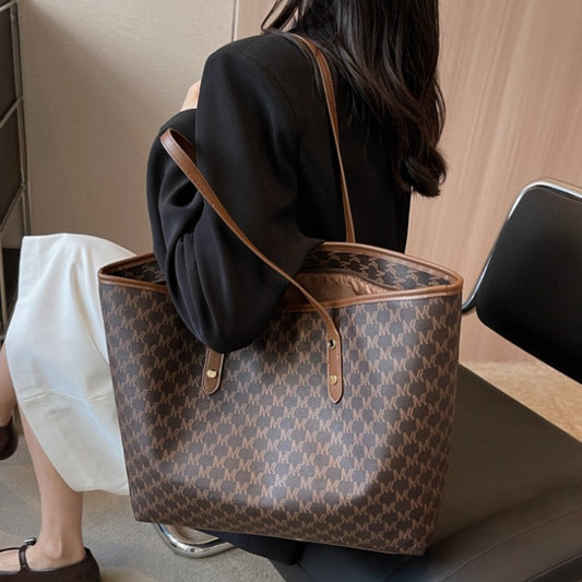 Simple Casual Commuting Tote Bag Fashion High Capacity Shoulder Bag Handbag