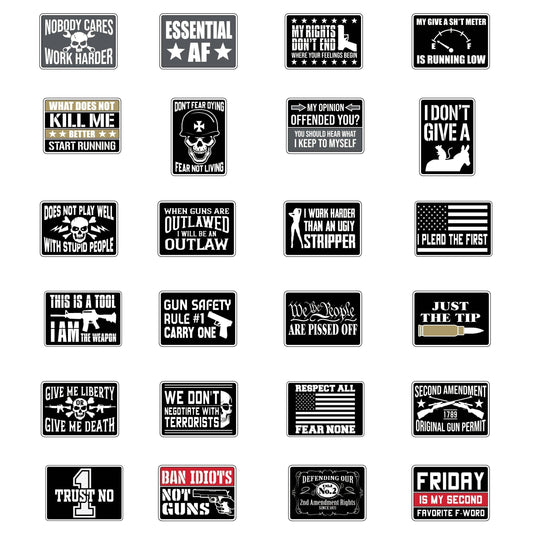Novelty Closeout - Tac Gear Patriot Theme Enamel Pin Assortment - 24/Pack: Closeout Price