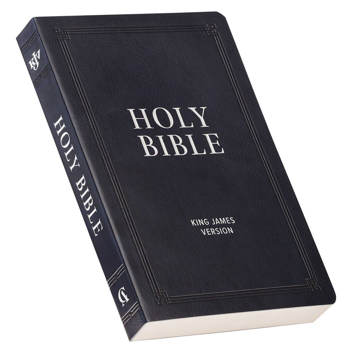 Christian Art Gifts - KJV Bible Gift Faux Leather, Black