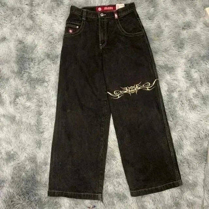 SALINA TRADING INC - Men's Y2K Baggy Jeans Vintage Hip Hop Streetwear: Ocean Blue / XL