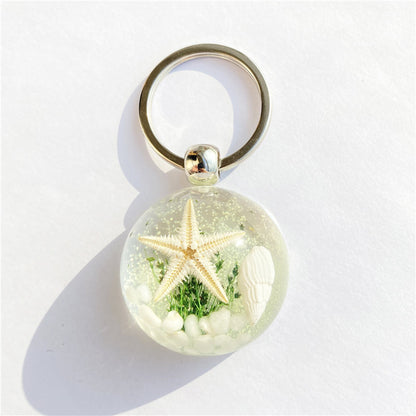 Starfish Amber Keychain Pendant