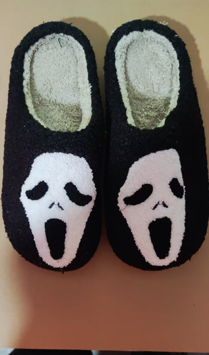 Comfortable Home Pumpkin Warm Winter Cotton Slippers Thick Non-slip Bottom Soft Sole Shoes