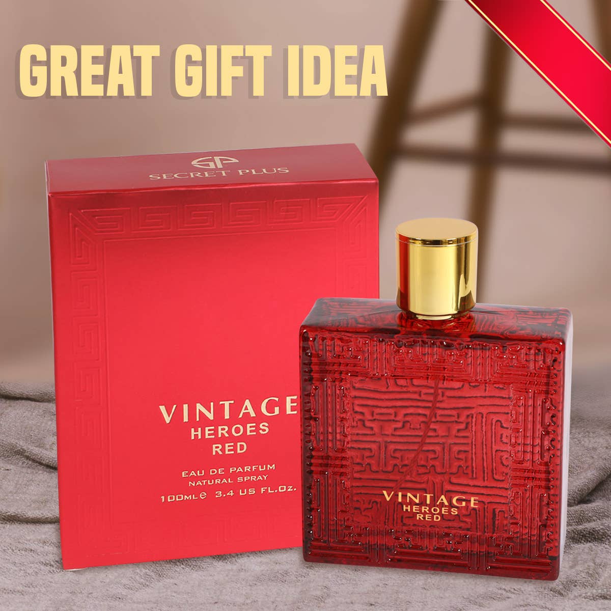 MYS Wholesale Inc - Vintage Heroes Red Spray Cologne Eau De Parfum For Men