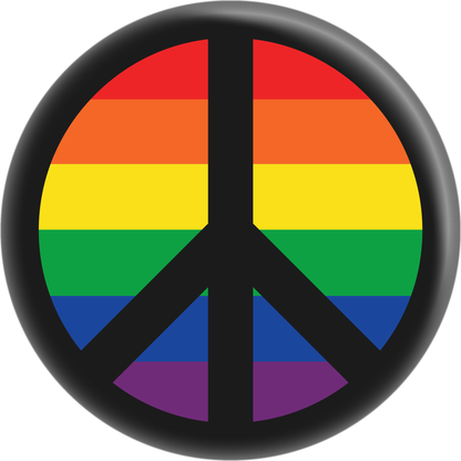 Square Deal Recordings & Supplies - Magnet - Peace Sign - 8 Color Options: Tie Dye Swirl / White