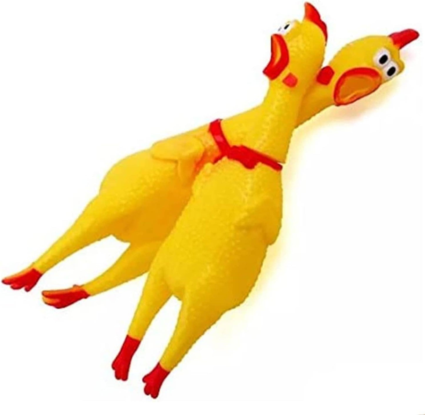 Tsyware - Screaming Chicken Toy Rubber Squawking Chicken Big 12-inch