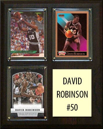 C And I Collectables - David Robinson 50 3 Card Plaque Donruss Hoops Fleer Topps 2023 2024 San Antonio Spurs