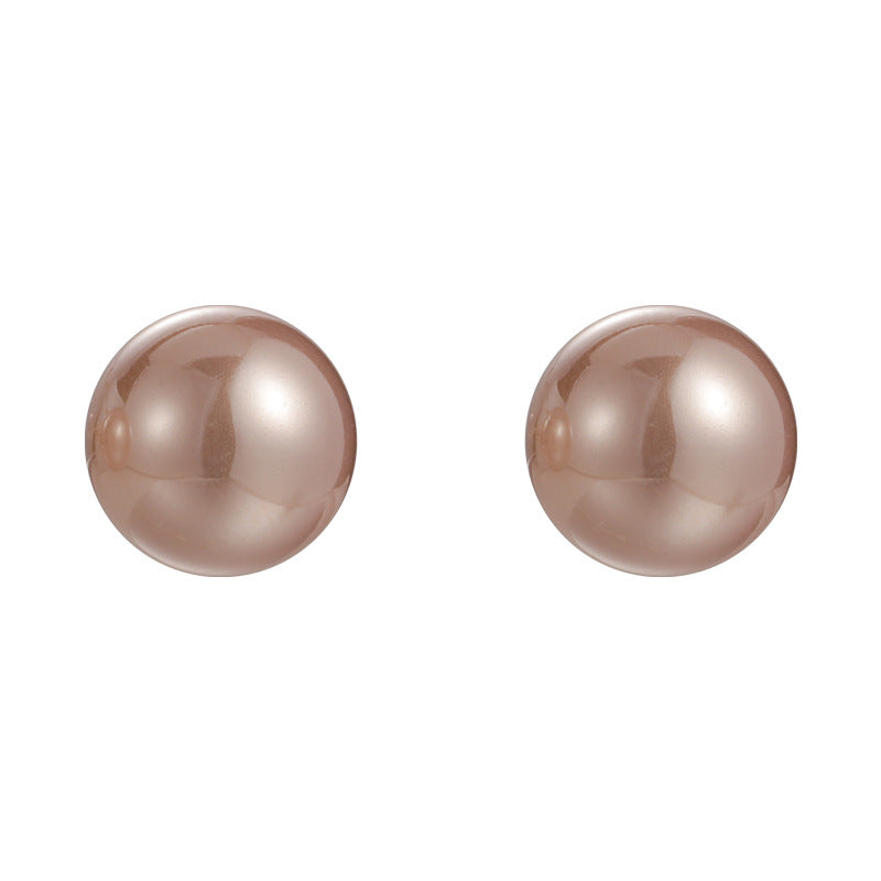 Simple And Light Luxury Fashion Champagne Pearl Earrings