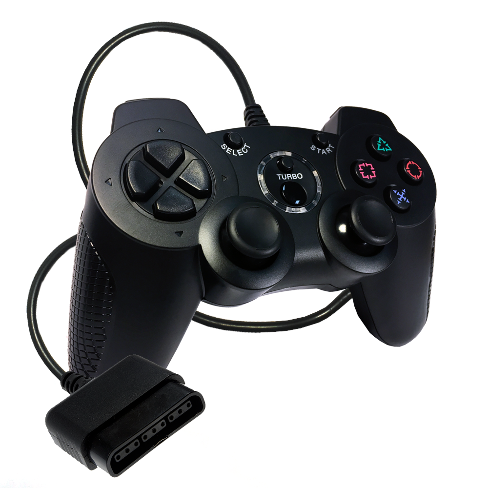 Old Skool - PS2 Controller Solid Black (Redesign): Black