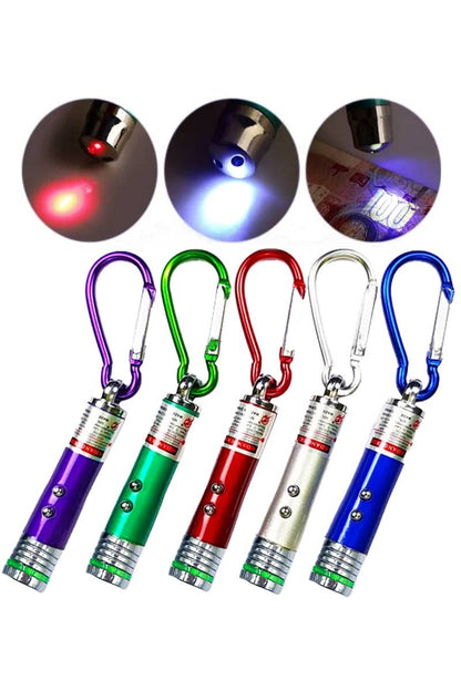 Cap Zone - Mini LED 3-in-1 Flashlight Laser Light Pointer