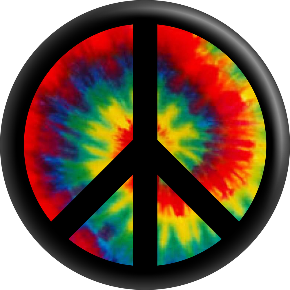 Square Deal Recordings & Supplies - Magnet - Peace Sign - 8 Color Options: Pride Rainbow / Black