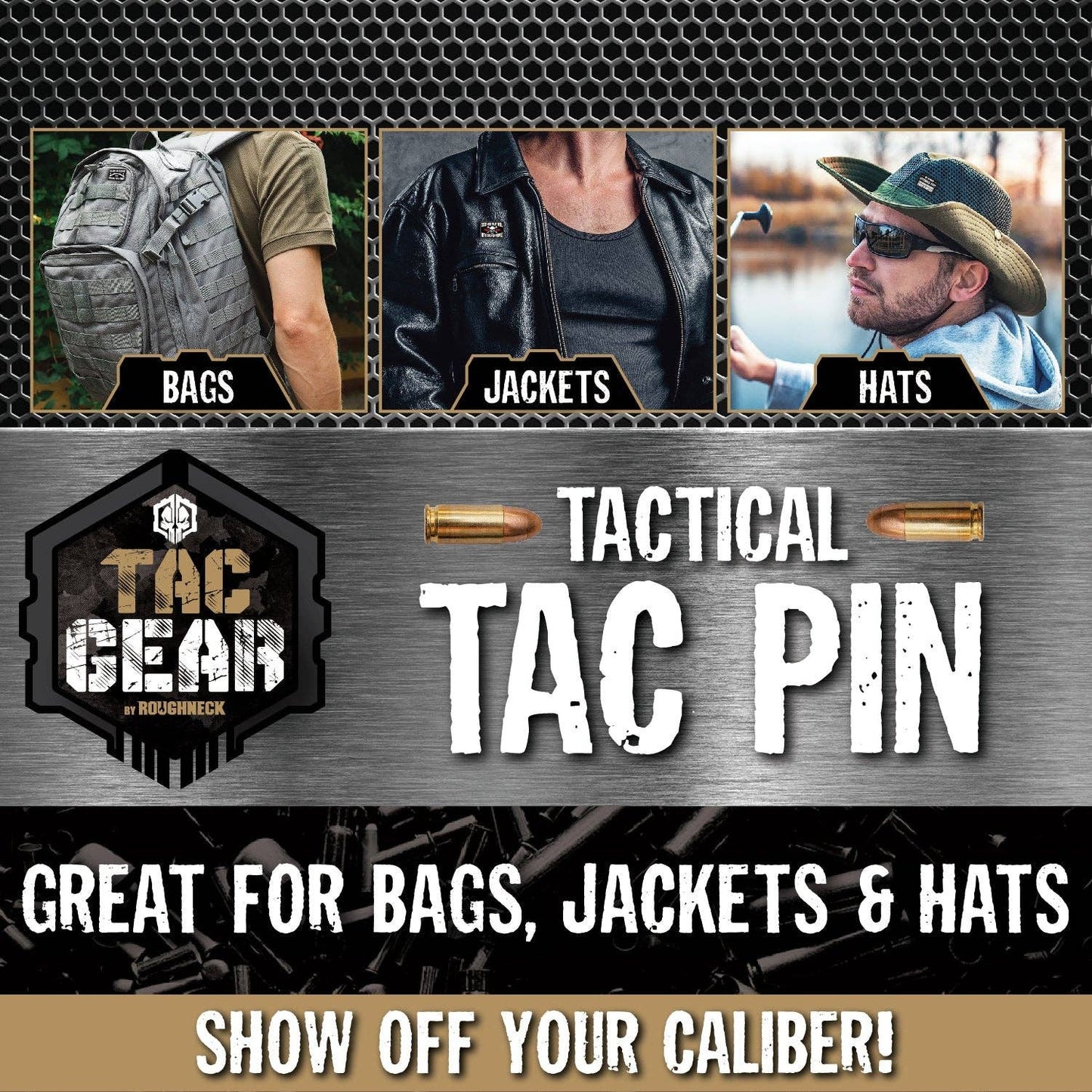 Novelty Closeout - Tac Gear Patriot Theme Enamel Pin Assortment - 24/Pack: Closeout Price