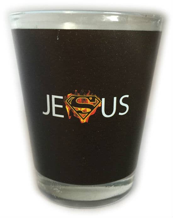 7 Star - "Jesus (Superman)" Funny Shot Glass 2 oz
